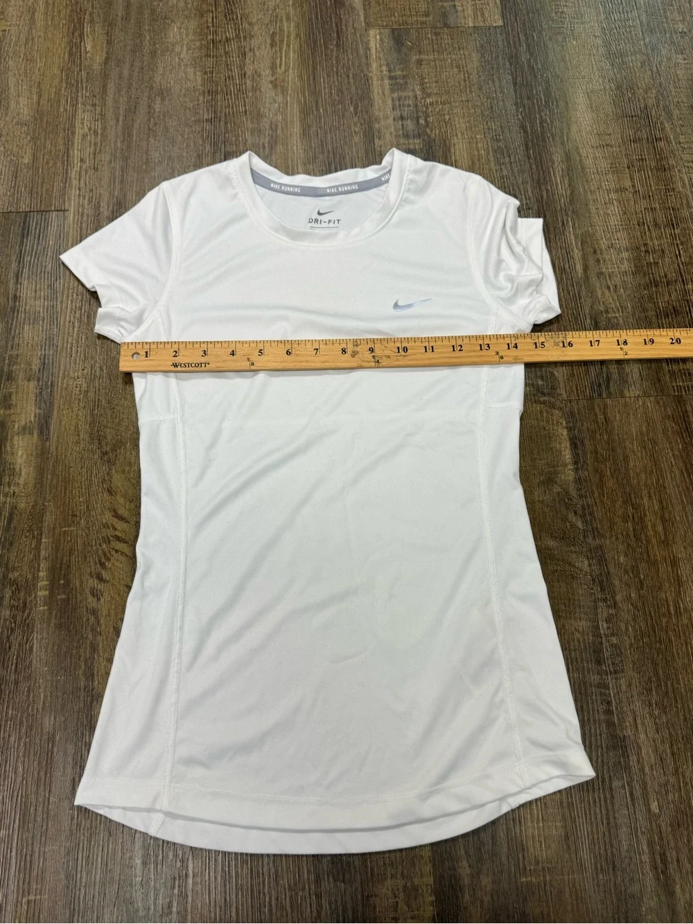 Nike White Short Sleeve Dri-FIT Running Tee with Gray Swoosh Bundle Of 2